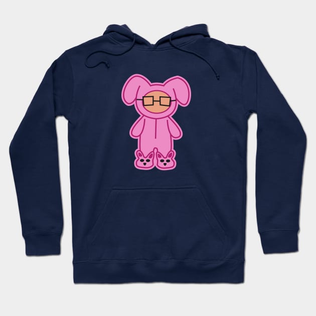 Cute Ralphie Bunny Suit Cartoon Hoodie by SLAG_Creative